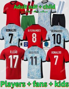 Camisetas para hombres Portugal Jersey Ruben Ronaldo Portuguese 2024 2025 Portugal Jersey Mens Childrens Conjunto de Portugals Euro Victoria sobre Tailandia