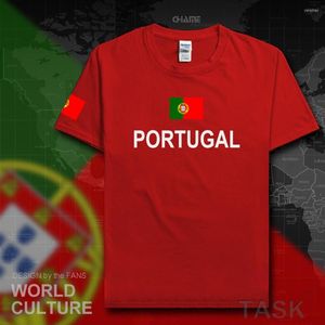 Hommes T-shirts Portugal Hommes Chemise De Mode 2023 Jersey Portugais Nation Équipe Coton T-shirt Réunion Fitness Vêtements Tees Pays Drapeau PT