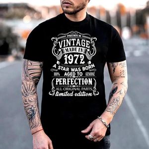 Camisetas de hombre Camisetas vintage premium hechas en 1972 51 años Cumpleaños Edad Presente Regalo Hip Hop Edición limitada para chicos