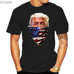 T-shirts pour hommes Président Donald Trump W America Bandana Casual USA Hip Hop Street T-shirt Loisirs O-Cou Style Imprimer Camisetas Lâches T-shirts 240130