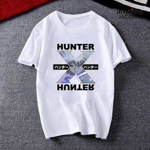 Camisetas de algodón de primera calidad para hombre y mujer, camisetas Kawaii X, camiseta Killua Zoldyck con cuello redondo, camiseta de Manga de Anime suave ajustada