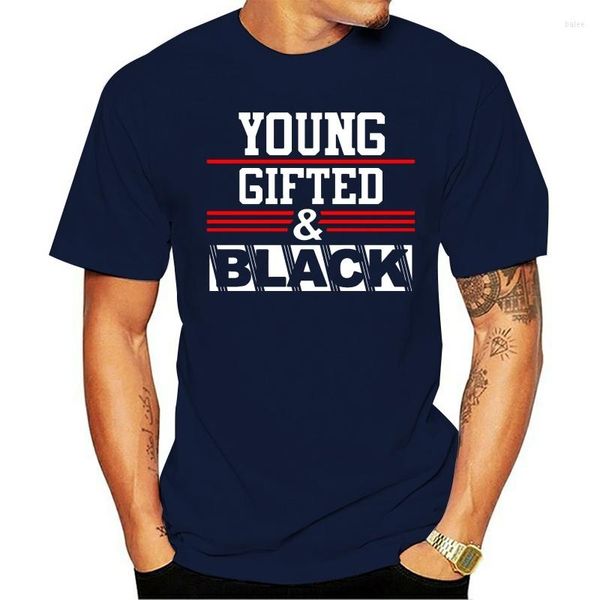 Camisetas para hombre con estampado Crazy Young Gifted Black Juneteenth History Month camiseta para hombre algodón ocio camisetas Color sólido 2023