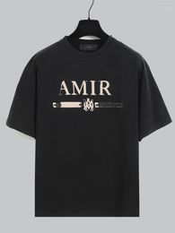 Herren-T-Shirts, bedruckt, kurze Ärmel, hochwertiges T-Shirt, modisch, lässig, Baumwolle, O-Ausschnitt, einfach