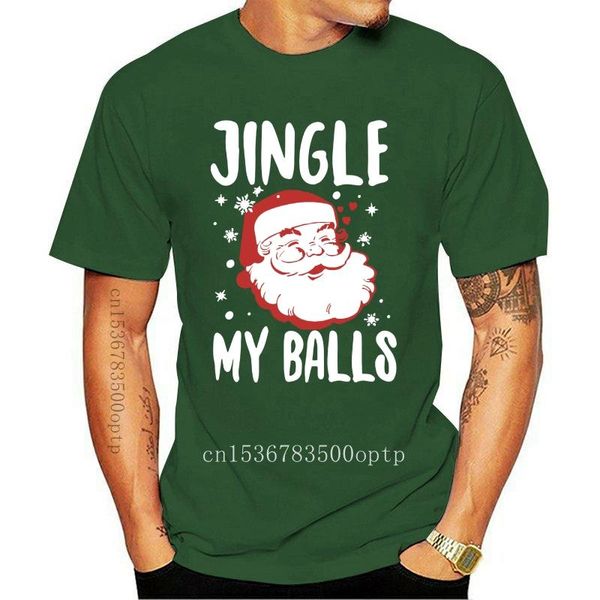 T-shirts pour hommes imprimés Jingle My Balls Shirt Christmas Funny Holiday Party Bells Tshirt Gift Tee Men T Sleeve Women T-Shirt