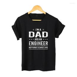Heren t-shirts bedrukte letter zomer t-shirts ik ben een vader een ingenieur korte mouw katoenen shirt heren t-shirt
