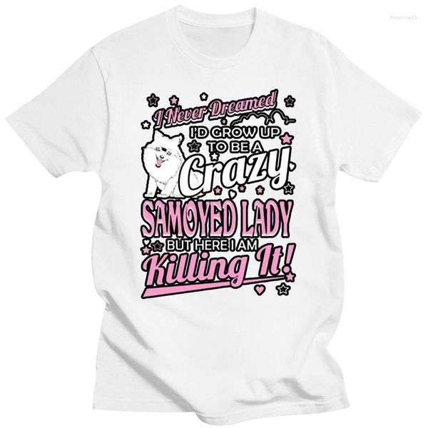T-shirts pour hommes imprimés Never Dreamed Crazy Samoyed Dog Lady Killing It T-shirt XXXL 4Xl 5XL Ajusté Original Unisexe Hommes T-shirts Cadeau Tee Tops