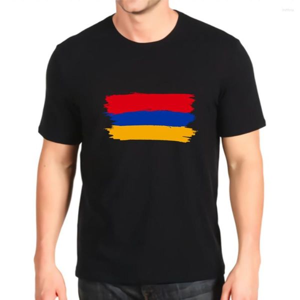 T-shirts pour hommes T-shirt imprimé drapeau de l'Arménie Baseball haut ample personnalisation pour hommes à manches courtes mode