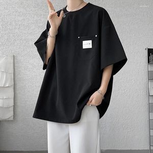 T-shirts pour hommes Privathinker Rivet Label T-shirts à manches courtes en vrac Marque de mode T-shirts occasionnels Style coréen Streetwear Mâle Hip Hop Tops