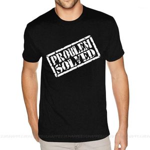 Camisetas para hombres Problema resuelto Tees Camisa Estilo británico Moda de manga corta Hombre T Verano 2022 1980S Ropa