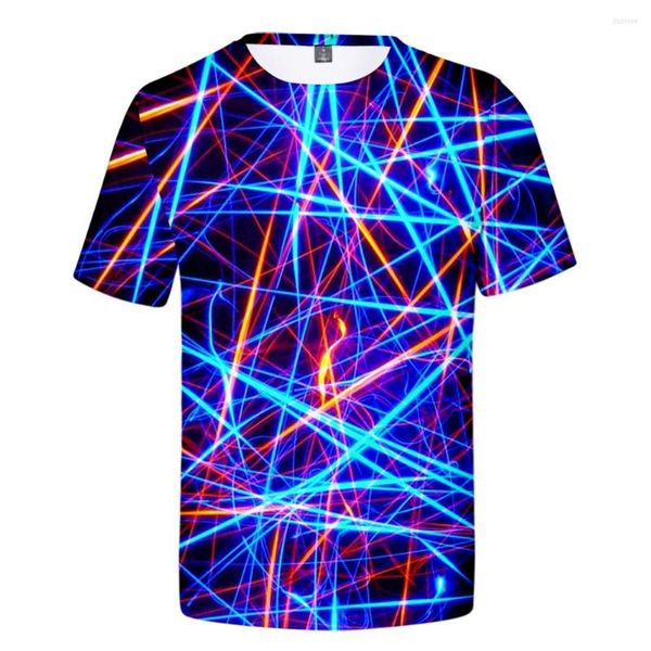 T-shirts pour hommes Produit Visual Light 3D Impression numérique Summer Summer pour hommes et femmes à manches courtes décontractées Support de t-shirt