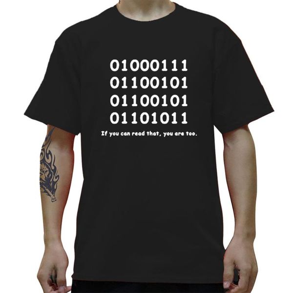 T-shirts pour hommes Programmeur Geek Binary ASCLL T-shirt créatif DRÔLE Adulte IMPRIMÉ MENS T-SHIRT ANNIVERSAIRE TShirt Tee Unisexe Plus de taille et de couleur
