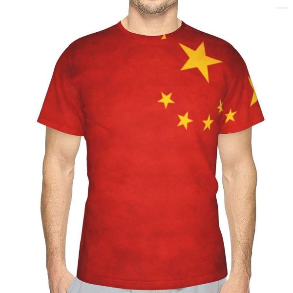 T-shirts pour hommes Promo Baseball Chine Drapeau chinois National Of T-shirt Funny Graphic Chemise pour hommes Imprimer Nerd Tees Tops Taille européenne