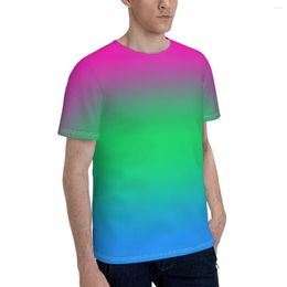 Heren t shirts promo honkbal gradiënt polysexual vlag t-shirt nieuwheid shirt print humor grafisch r333 tops tees European size