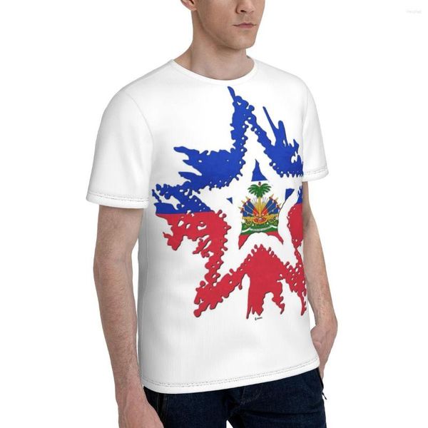 T-shirts pour hommes Promo Baseball Haïti Drapeau Étoile T-shirt Mignon Chemise Imprimer Sarcastique R333 Tops T-shirts Taille Européenne