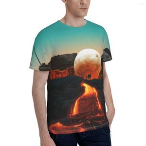 Camisetas de hombre Promo Baseball Lava Tonga Volcano T-shirt Novedad Camiseta de hombre Imprimir Cool Tees Tops Tamaño europeo