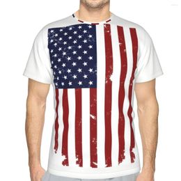 Heren t shirts promo honkbal rood noodlijdende Amerikaanse verticale vlag usa patriottisch t-shirt grappige mannen shirt print humor grafische tees tops