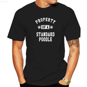 Mannen T-shirts Eigendom Van Standaard Poedel Grappige Poedel Minnaar Shirt Gift Tops Tees Goedkope Gothic Katoen Mannen T-shirt print L230715