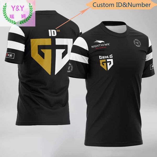 T-shirts pour hommes PUBG E-sports Player Maillots T-shirt Uniforme Nom Fans Jeu T-shirt pour Hommes Femmes ID Personnalisé T-shirts Chemise Équipe GEN.G Personnalisé