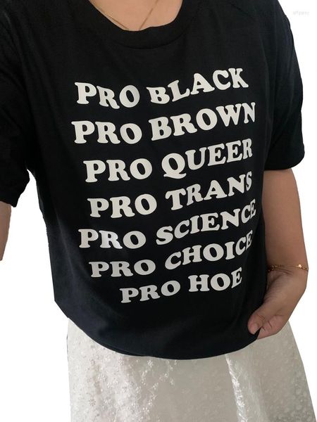 T-shirts pour hommes Pudo unisexe Pro noir marron Queer citations Slogan T-Shirt personnes droits de l'homme Tee LGBTQ fierté chemise