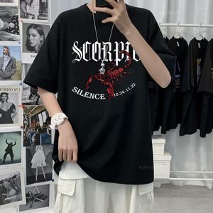 T-shirts pour hommes Punk Scorpion Manga graphique pour hommes Styles Goth à manches courtes t-shirts d'été décontracté T-shirt en coton de haute qualité