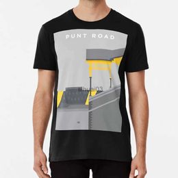 T-shirts pour hommes Punt Road - T-shirt bicolore Punt Road Richmond Tigers Melbourne Footy Places Règles australiennes AFL VFL Footy Football