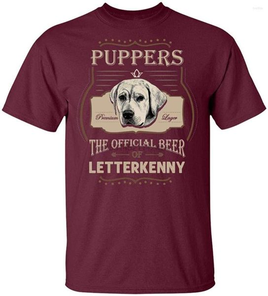 Camisetas para hombre Puppers Premium Larger The Official Beer Of Letterkenny Shirt Hombres Mujeres TEE Summer Style Casual Wear