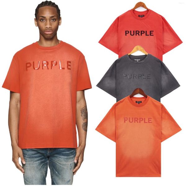 T-shirts pour hommes LETTRE PURPLE LETTRE LOGO IMPRESS