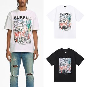 Camisetas para Hombre Camisetas De Marca Púrpura Color Impreso Algodón Suelto Casual Camiseta De Manga Corta para Hombres Y Mujeres