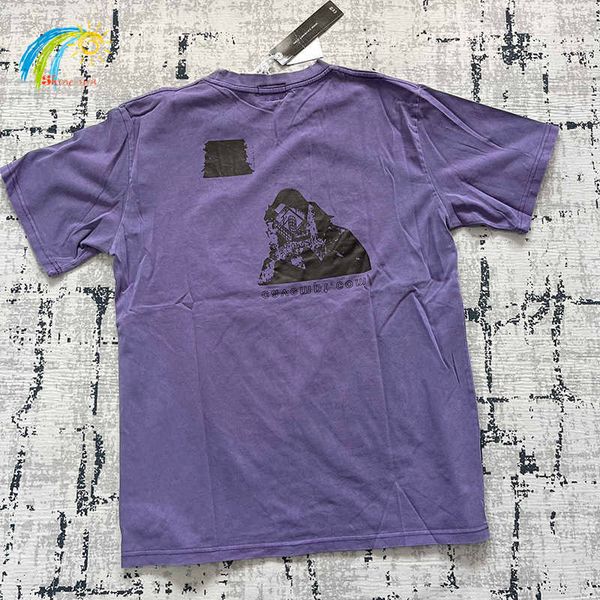 Herren T-Shirts Purple Washed Batik Cavempt t High Street Vintage Do Old Cav Empt C.e Tee Kurzarm Tags