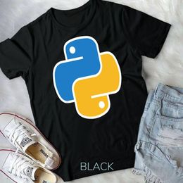 Camisetas para hombre, código de Software de lenguaje de programación Python, camisa de algodón Unisex con cuello redondo, camisetas casuales de manga corta para hombre