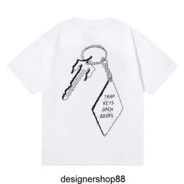 T-shirts pour hommes T-shirts pour hommes de qualité Designer Trapstar London Trap Keys Open Doors Tee Coton Double Fil À Manches Courtes 555
