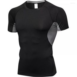 Camisetas de hombre Calidad de secado rápido Camiseta de hombre Crossfit Gimnasio Hombre Rashguard Ropa deportiva Compresión Fitness Top Running Jersey Camiseta deportiva Hombres