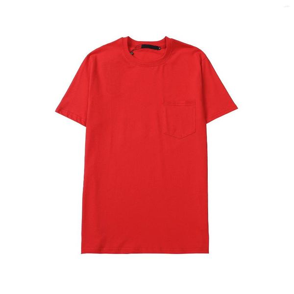 Camiseta de manga corta con cuello redondo y estampado de labios grandes rojos de calidad superior para hombre