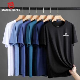 T-shirts pour hommes QUESHARK Reflective Men Quick Dry Short Sleeve Sports Running T-shirt Respirant Ice Silk Tops T-shirts Fitness Gym Workout Tees J230705