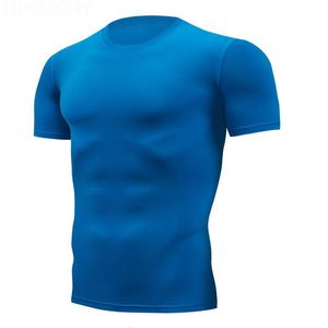T-shirts pour hommes T-shirt de compression de course à séchage rapide T-shirt de concepteur Sweat-shirt Costume respirant Fitness Vêtements de sport serrés Chemise à manches courtes Entraînement 278