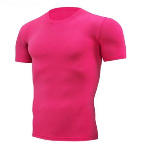 T-shirts pour hommes T-shirt de compression de course à séchage rapide T-shirt de concepteur Sweat-shirt respirant Costume Fitness Tight Sportswear Riding Chemise à manches courtes Entraînement 293