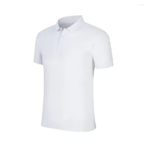 T-shirts pour hommes Chemise de sport à séchage rapide Slim Fit Col rabattu T-shirt d'été Doux Respirant Business Casual Top pour le bureau court