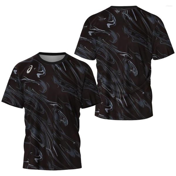 Camisetas para hombre Camiseta de bádminton de secado rápido Tenis Mesa Run Entrenamiento Transpirable Patrón exquisito