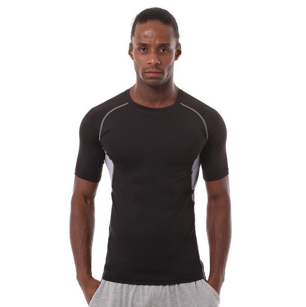 Camisetas de hombre Camisetas de fitness de compresión de secado rápido Entrenamiento para correr Jogging Camiseta de manga corta elástica transpirable ajustada para hombre talla S-2XL