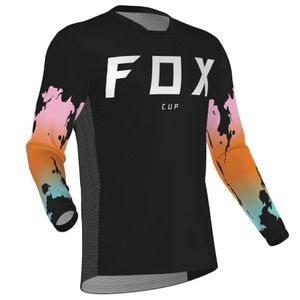 T-shirts pour hommes séchage rapide haut VTT à manches longues combinaison de réduction de vitesse Foxx Cup combinaison de réduction de vitesse de moto