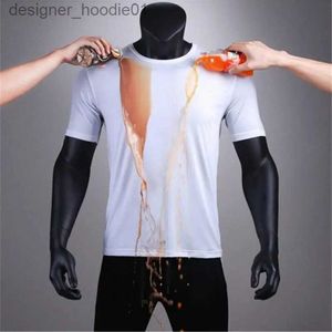 T-shirts voor heren Snel drogende top korte mouwen wandelhemd anti-vervuiling heren T-shirt Creatief waterdichte en ademende T-shirt C240412