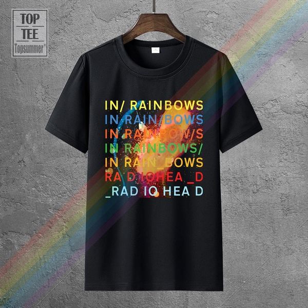 T-shirts hommes Radiohead dans Rainbows Rock Radiohead Noir Tee Taille S-3XL T-shirt en coton pour hommes Mode Hommes T-shirt Normal 230327