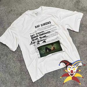Camisetas para hombres Raf Simons T Shirt Men Women 1 1 Mejor calidad Carácter Photo Carta Top Top Camiseta J240409