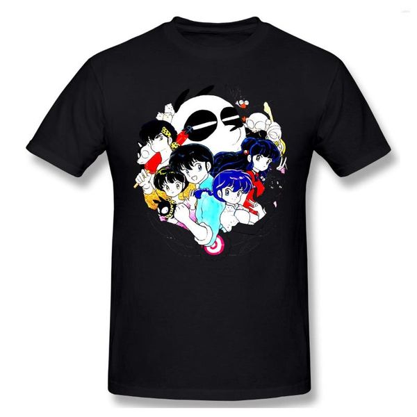 T-shirts pour hommes Ranma 1 2 personnage illustration blanc imprimé été grande mode et T-shirts pour femmes