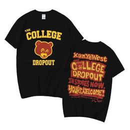 T-shirts masculins Album de chanteur de rap The College Diopoul Mens and Womens Multi Color Pure Cotton T-shirt Short Slve High Quty T240506