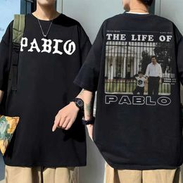 Camisetas de hombre Rapero Escobar Jeen Yuhs La vida de Pablo Inspirado Portada del álbum Camiseta gráfica Verano Hombres Mujeres Hip Hop Camiseta J230217