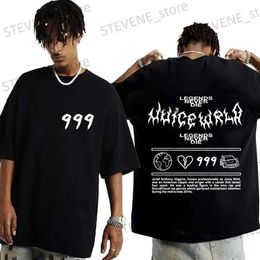 T-shirts voor heren Rapper Juice Wrld 999 T-shirts met print Heren Dames Trend Hip Hop Korte Slve T-shirts Zomermode Vintage Oversized T-shirt T240325