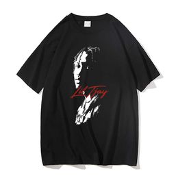 T-shirts voor heren rapper Lil Tjay Grafische print T-shirts Men Women Mode Oversized Hip Hop T-shirt Korte mouw Heren Black Pure Cotton T-shirt J230217