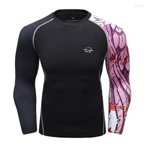 Camisetas para hombre, camiseta de compresión Rashguard, boxeo, correr, Yoga, Fitness, MMA, medias BJJ para hombre, Muay Thai GMY, ropa deportiva de marca