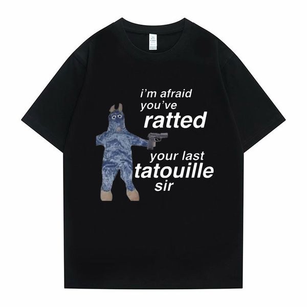 T-shirts pour hommes Ratatouille Graphic Print T-shirts Im Afeaid Youve Ratted Your Last Tatouille Sir T Shirt Funny Mouse Tees Hommes Femmes Cute Tshirt 230317
